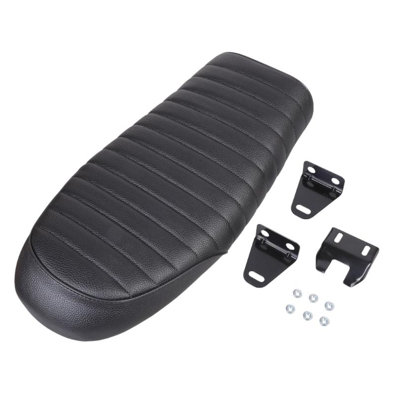 Vintage Comfortable Motorcycle Cafe Racer Flat for Seat Retro Leather Cushion Saddle Seats Motorcycle Retro for Seat Cus