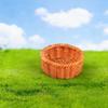 Mini Faux Woven Basket Tray for DIY Craft Decoration