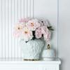 Ceramic Pot Porcelain Ginger Jar Embossed Flower Pattern Storage Tank Flower Vase Shogun Jar Home Decoration Accessories