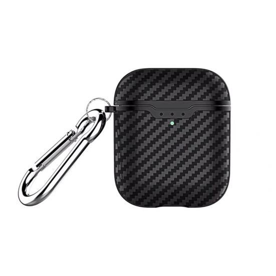 Carbon Fiber Dust-proof Protective Cover Case for AirPods 1/2 Bluetooth-compatible Earphone
