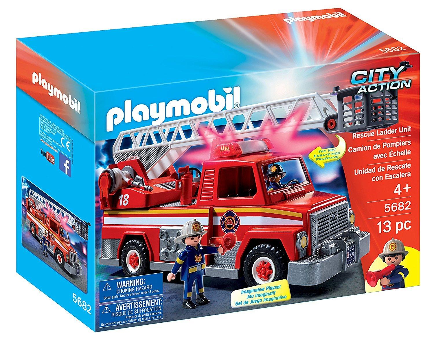 

PLAYMOBIL Rescue Ladder Truck Fire Truck Rescue Ladder Unit 5682 [Parallel Import]