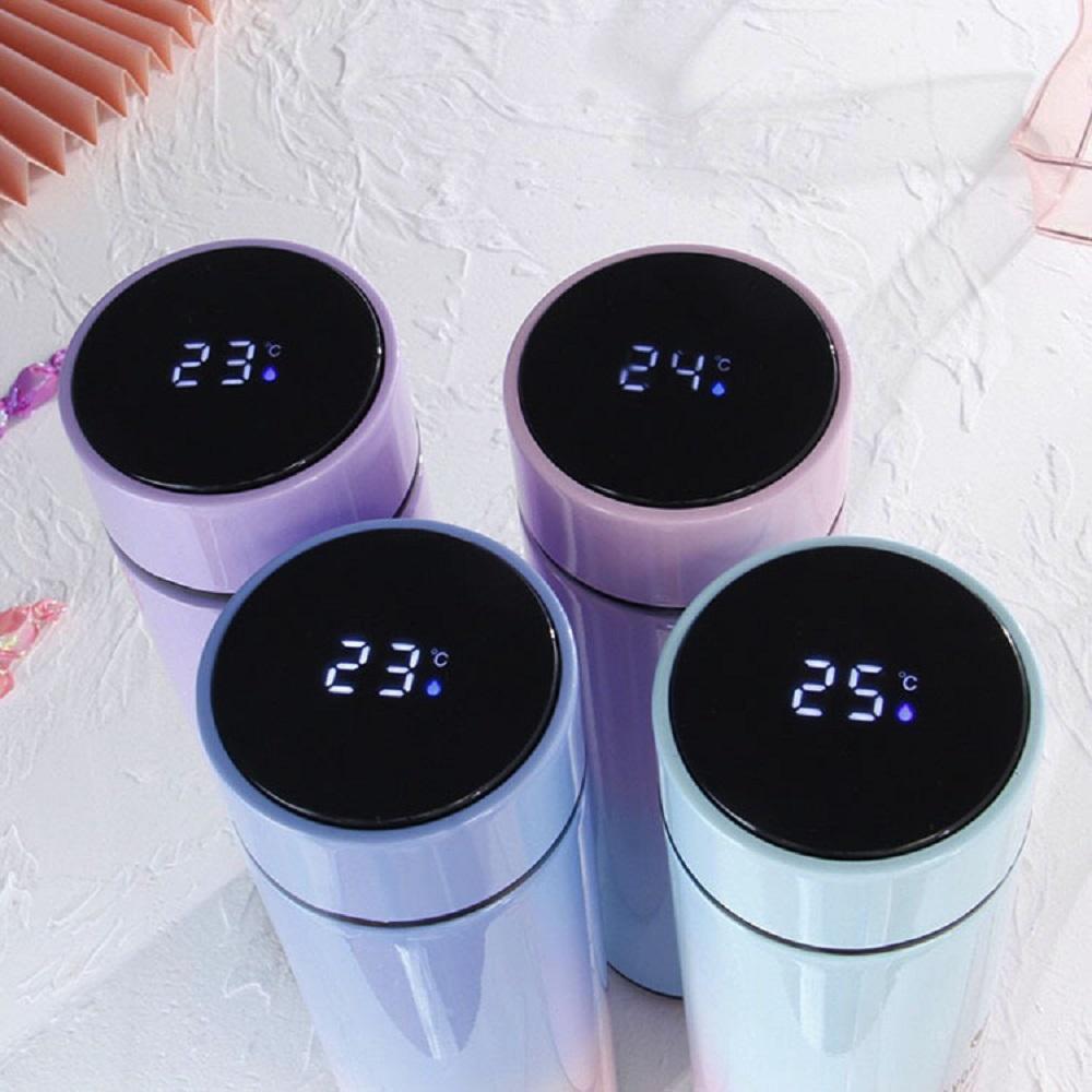 500ML Smart Insulation Cup Mini Thermos Cup Water Bottle Led Digital Temperature Display Stainless Steel Thermos Cup