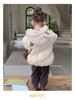 Infant Cotton-Padded Jacket with Fur Collar for 1-2 Year Olds