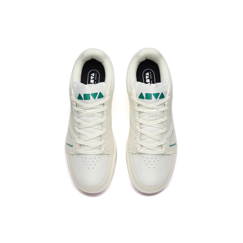 Anta AOYU Slip-Resistant Low-Top Skateboard Shoes Men's White Green Sneakers 112238077-3