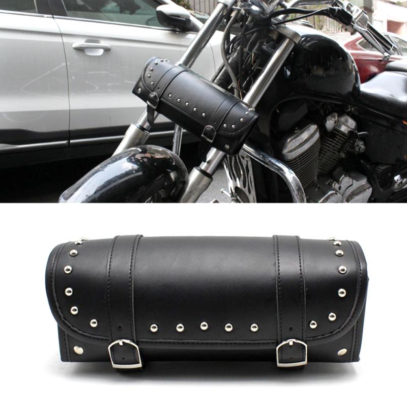 Universal Bags Black Motorcycle Tool Bag Front Fork Handlebar Saddlebag Roll Barrel Racing Tail Barrel Storage Accessories