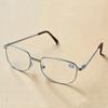 Metal Frame Square Reading Eyeglasses Anti-fatigue Fashion High Definition Presbyopia Diopter 1.0 1.5 2.0 3.5 4.0