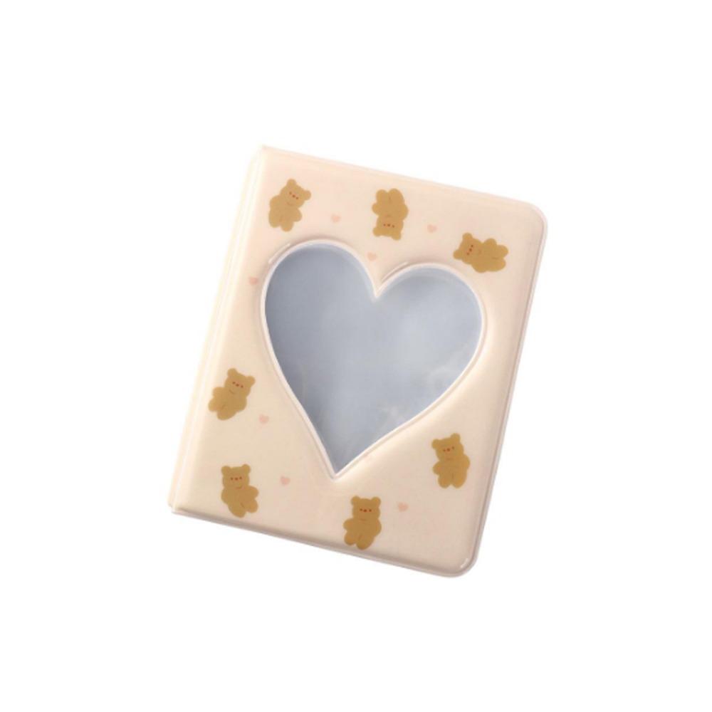 Pastic Hollow Picture Storage Case Ins Love Heart Photo Album Cartoon Bear Photo Album Mini Photo