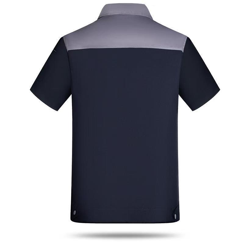 Custom Short Sleeve Workwear Set for Auto Repair and Construction - Wear-Resistant Labor Protection Clothing