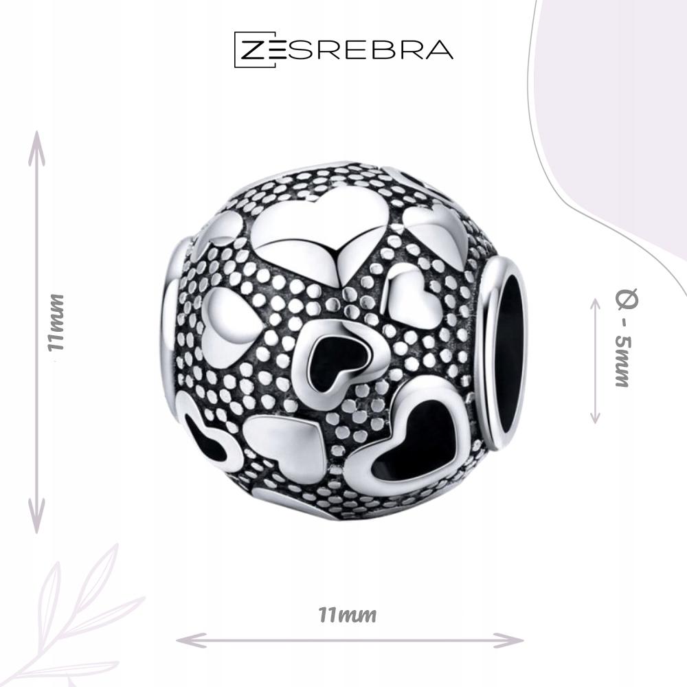 Heart Charms Pr 925 Bead Pendant S925 Heart Beads