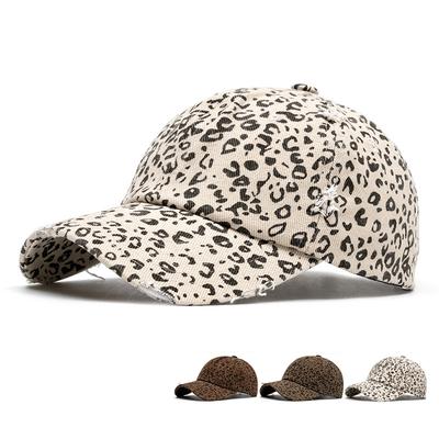 Leopard Print Baseball Cap Women Spring Summer Vintage Sun Hat Cap