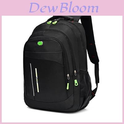 Oxford Cloth Unisex Travel Backpack With Letter Stripe Pattern For Commuting And School Use
