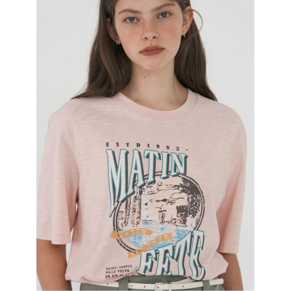 

On On Hot Summer Vintage Graphic T shirT New4me607 LIGHT PINK/55