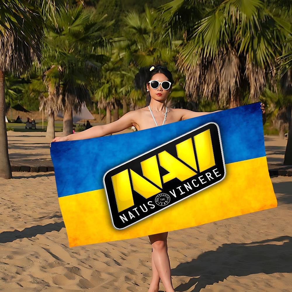 Navi Natus Vincere Anime Beach Swimming Towel Soft Absorbent Washcloth Children's Gifts for Kids Travel Camping Gym
