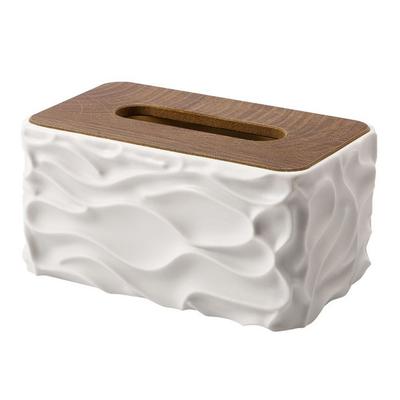 Durable Large Capacity Tissue Box Cover Dust-proof Creative Tissue Storage Box Wooden Lid Elegant Tissue Box Holder Living Room