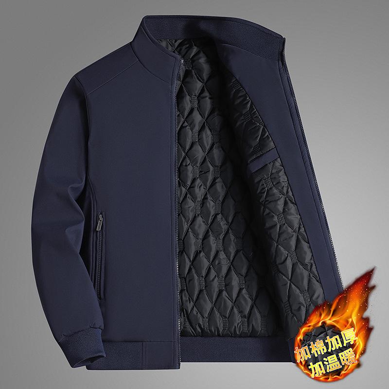 2026 Dad's Velvet Coat: Thick, Warm Casual Jacket for Autumn and Winter - Perfect for Middle-Aged and Elderly Men