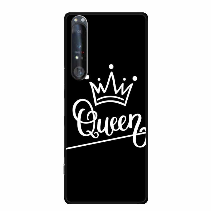 Simple Color Painted TPU Soft Shell Phone Case with Hollow Design for Sony 1 IV