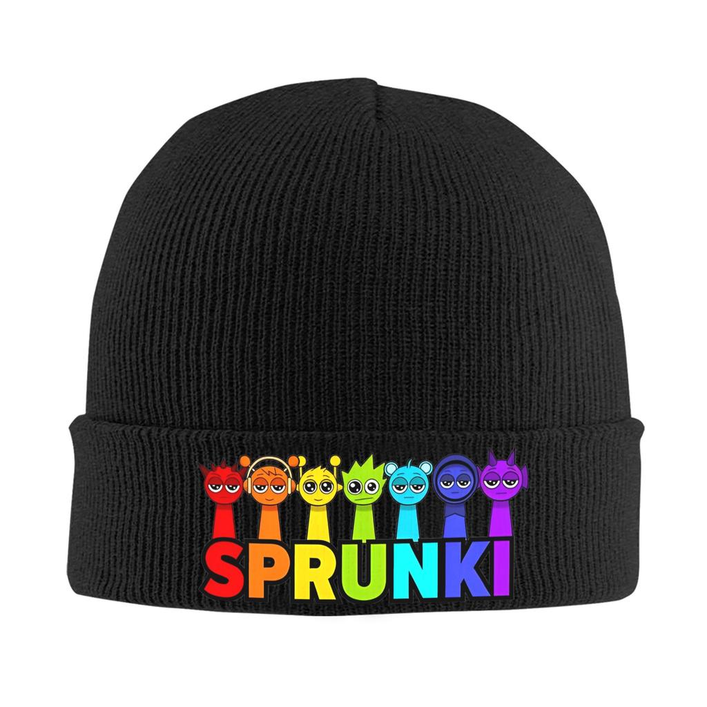 Cappello Gioco Personaggi Sprunki Berretto Autunno Inverno Nuovo Durple Pinki Jevin Sky Vineria Cappelli Berretti Lavorati a Maglia in Acrilico Unisex