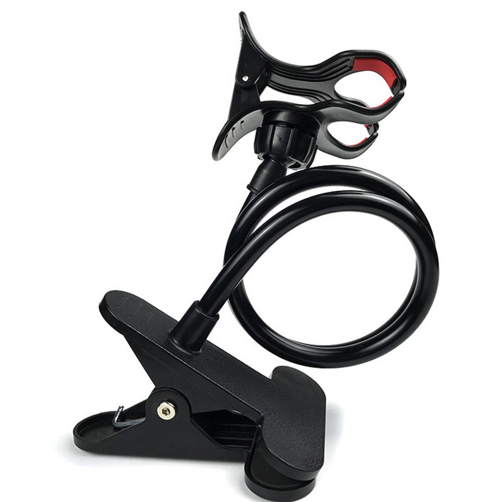Universal Cell Phone Holder, Flexible Long Arm Lazy Stand with Clamp for Bed Tablet Car Mount Bracket чёрный