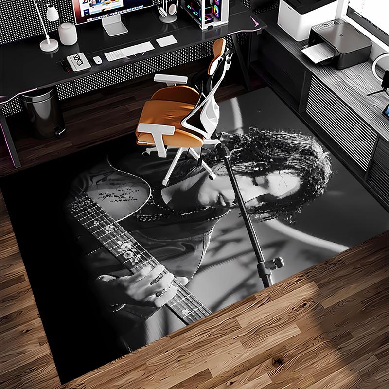 1pc Min Yoongi Print Area Rug - Soft,Washable Non-Slip Indoor Mat for Office Chairs,Living Room,Home Office Decorative Rug