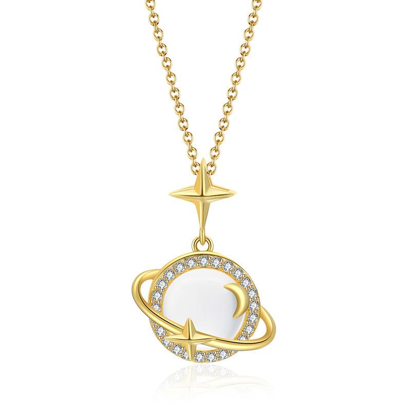 

Fashionable Titanium Simple Steel Lock Chain Pendant Necklace For Women With Style Unique золотий