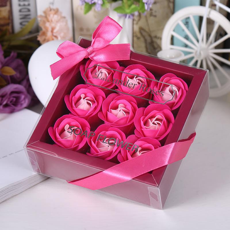 Soap Flower Roses Faux Eternal Flower Gift Box Valentine's Day Simulated Flowers Valentine's Day Faux Flowers For Birthday Gift
