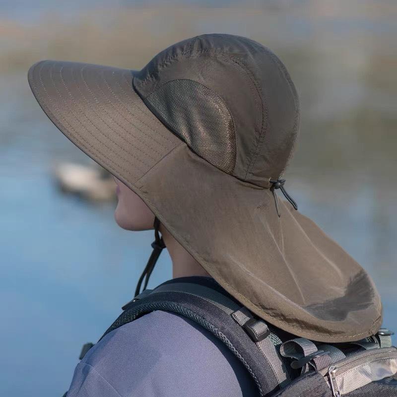 Summer Eaves Anti-Ultraviolet Sun Hat Men And Women Outdoor Mountaineering Fishing Hat Cycling Face Cover Neck Sun Hat