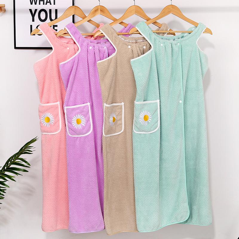 

Little Daisy Fleece Bath Skirt: Absorbent, Thickened, Wearable & Versatile Bathrobe 100x135 cm синій