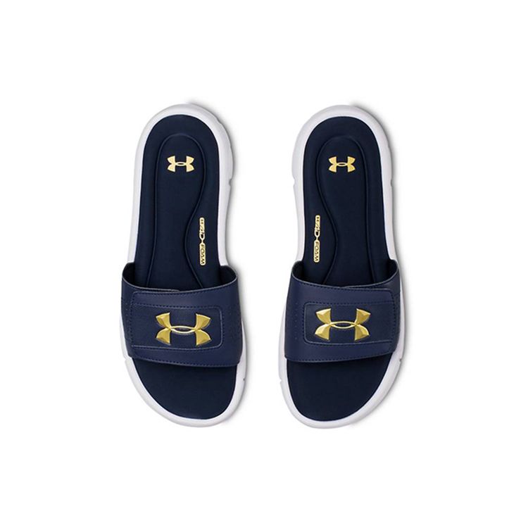 Under Armour Ignite 5 Slide Academy Men Sneakers Blue White Metallic-Gold 1287318-400