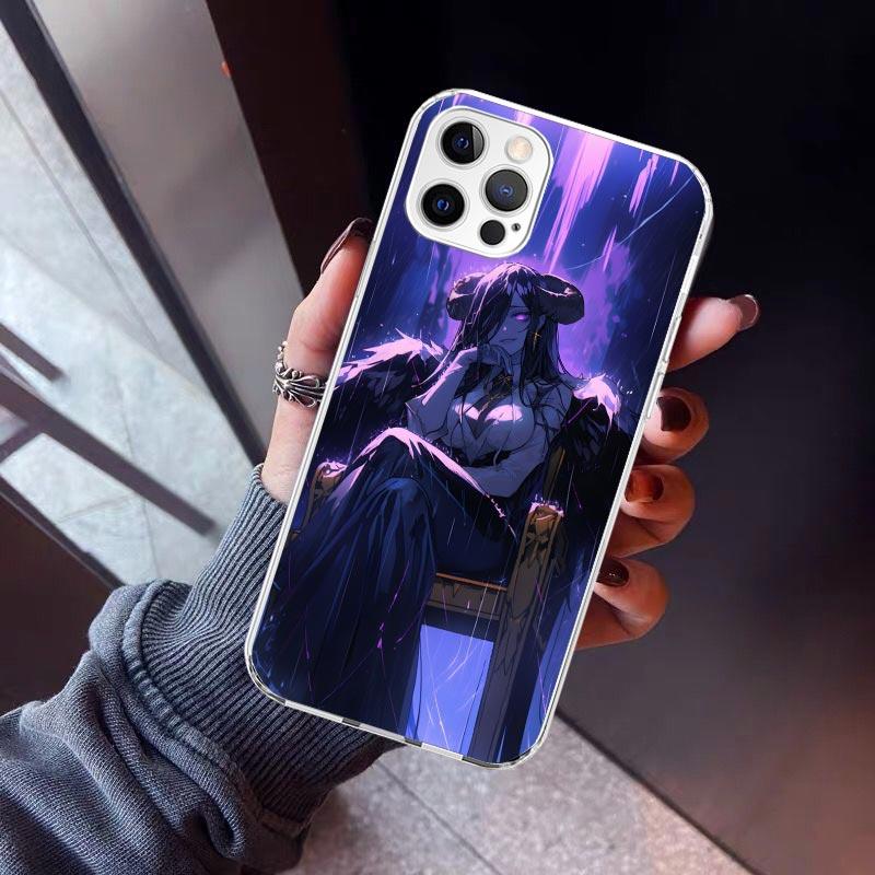 Albedo Overlord Anime Phone Case For iPhone 17 Air 16 15 Pro Max 14 Plus 13 Mini 12 11 Cover 7 8 SE Silicone Shell Print Fundas