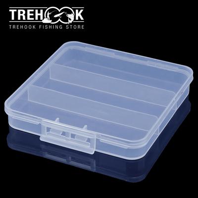 Scatola porta attrezzatura da pesca in plastica trasparente Super robusta 3 scomparti Per esche da pesca Amo Scatola organizer portatile per wobbler