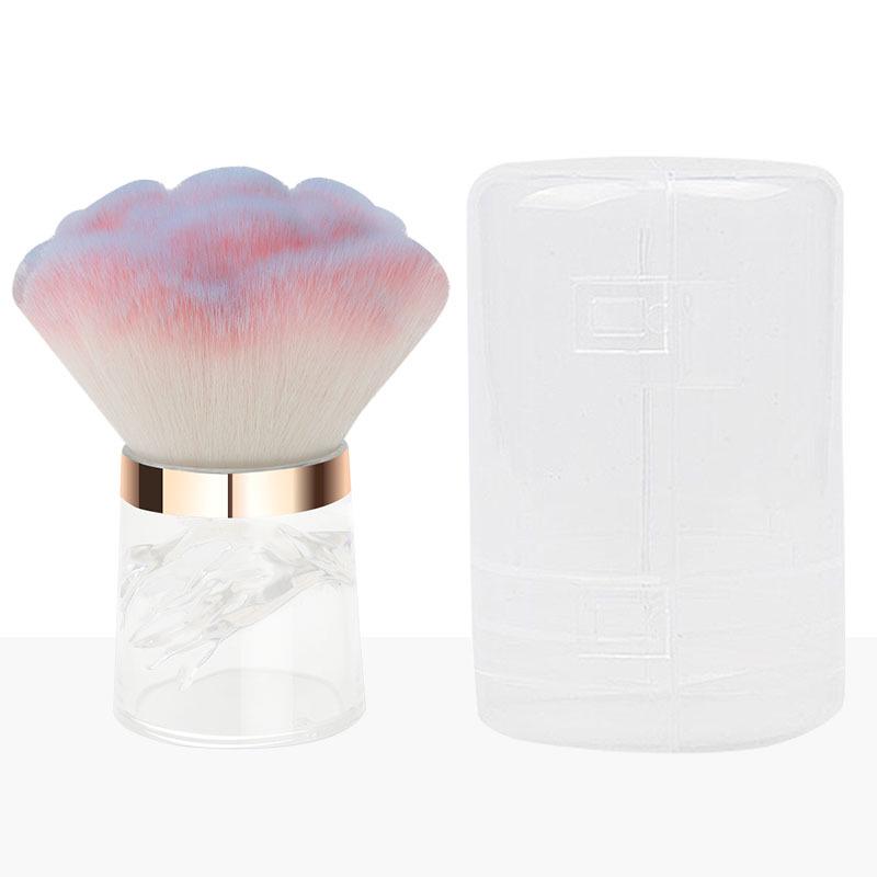 Portable Mushroom Head Nail Art Dust Brush with Large Bristles