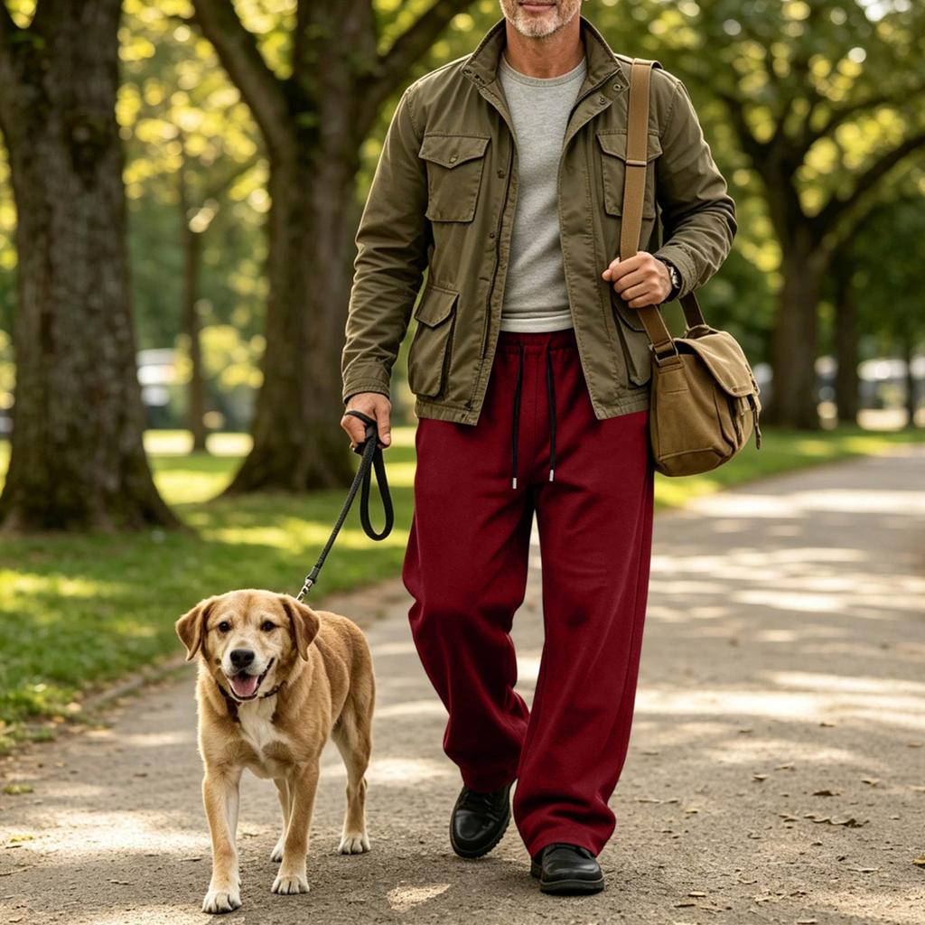 Men's Sweatpants Drawstring Straight Leg Loose Fit Joggers with Pockets for Casual and Athletic Wear