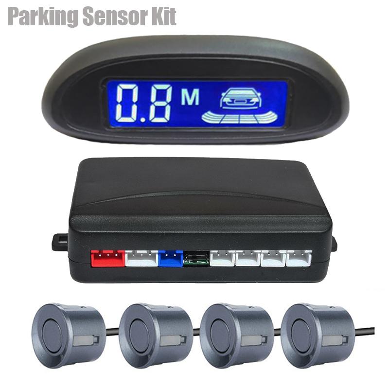 Multiple Radar Car Parktronic LED Parking Sensor Kit Radar Backlight Display Backup Monitor Detector System серый