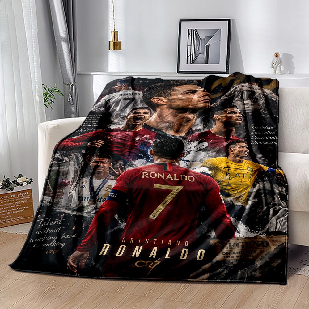 Ronaldo's Legacy Football Blanket Soft Warm Cozy Perfect for Chair Couch Sofa Four Seasons Universal Warmthful Decor