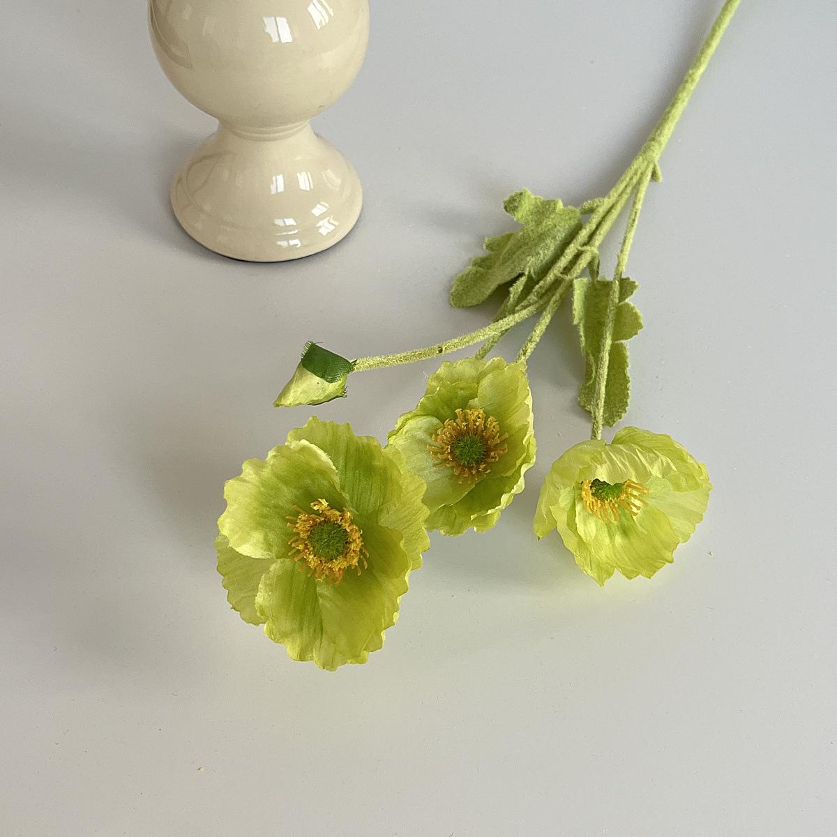 

Искусственные цветы мака с шелковым напылением для свадьбы, домашнего декора и фотореквизита