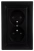 Socket 2X2P+Pe Asfora Anthracite With Frame Eph9800271