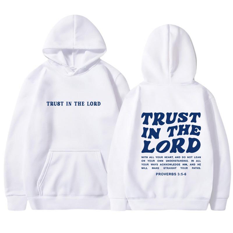 TRUST IN THE LORD Women Amazon Autumn and Winter New Oversized Textured Hooded Pocket Sweatshirt Y2K Sweatshirt