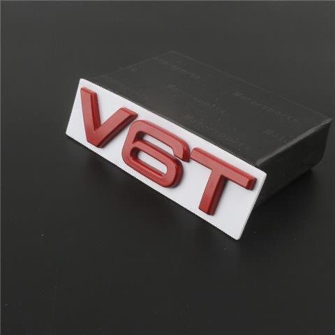 For Audi RS3 3D Metal Car Fender Side Emblem V6T V8T Logo For Audi S4 A4 B7 V6T Sticker A6 Golf 4 C7 SQ7 Q8 R8 S8 RS8 V8T Badge Accessories