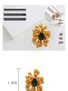 French Small Flower Pistil Green Zircon Stud Earrings - Exquisite, Simple, Versatile Luxury Style