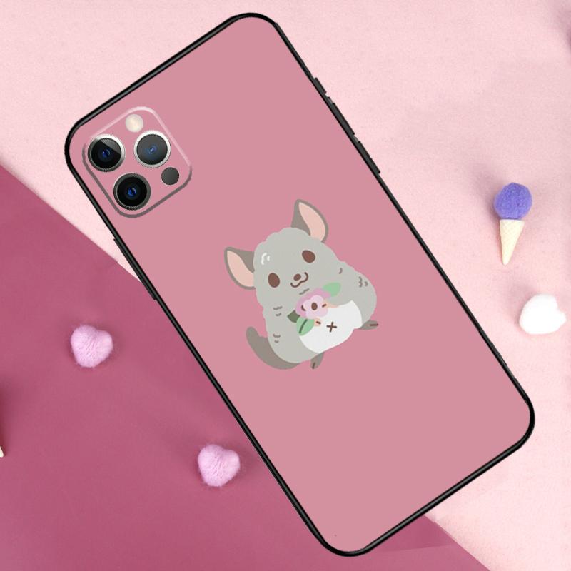 Cartoon Chinchilla Phone Case For iPhone 17 Pro Max 11 14 15 16 Pro Max Plus 13 12 Mini 16e 17 Air Back Cover