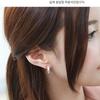 S925 Sterling Silver Sparkly Single Row Diamond Stud Earrings for Women