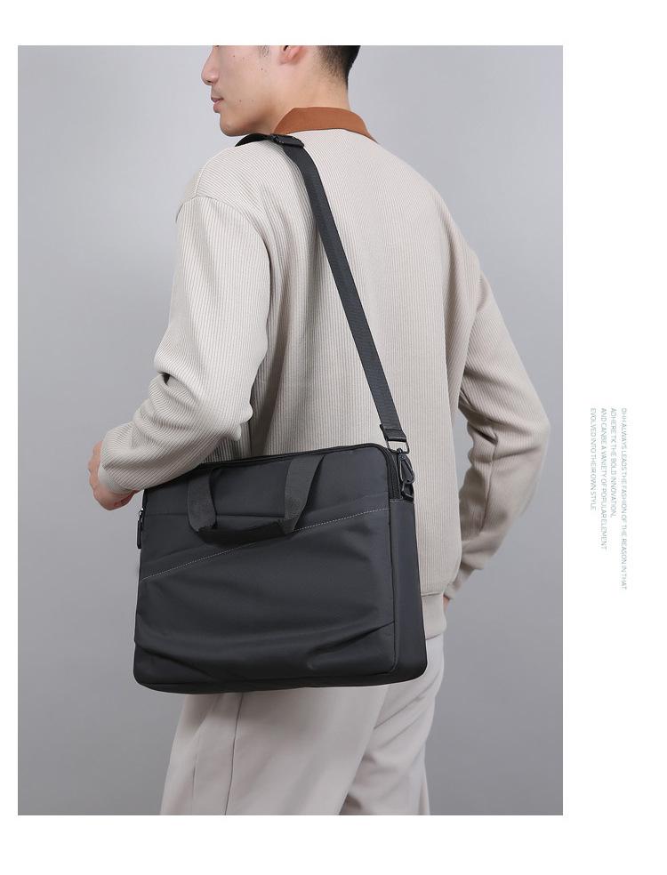 Customized Men's 15.6'' Business Casual Crossbody Tote Laptop Bag with Logo Print