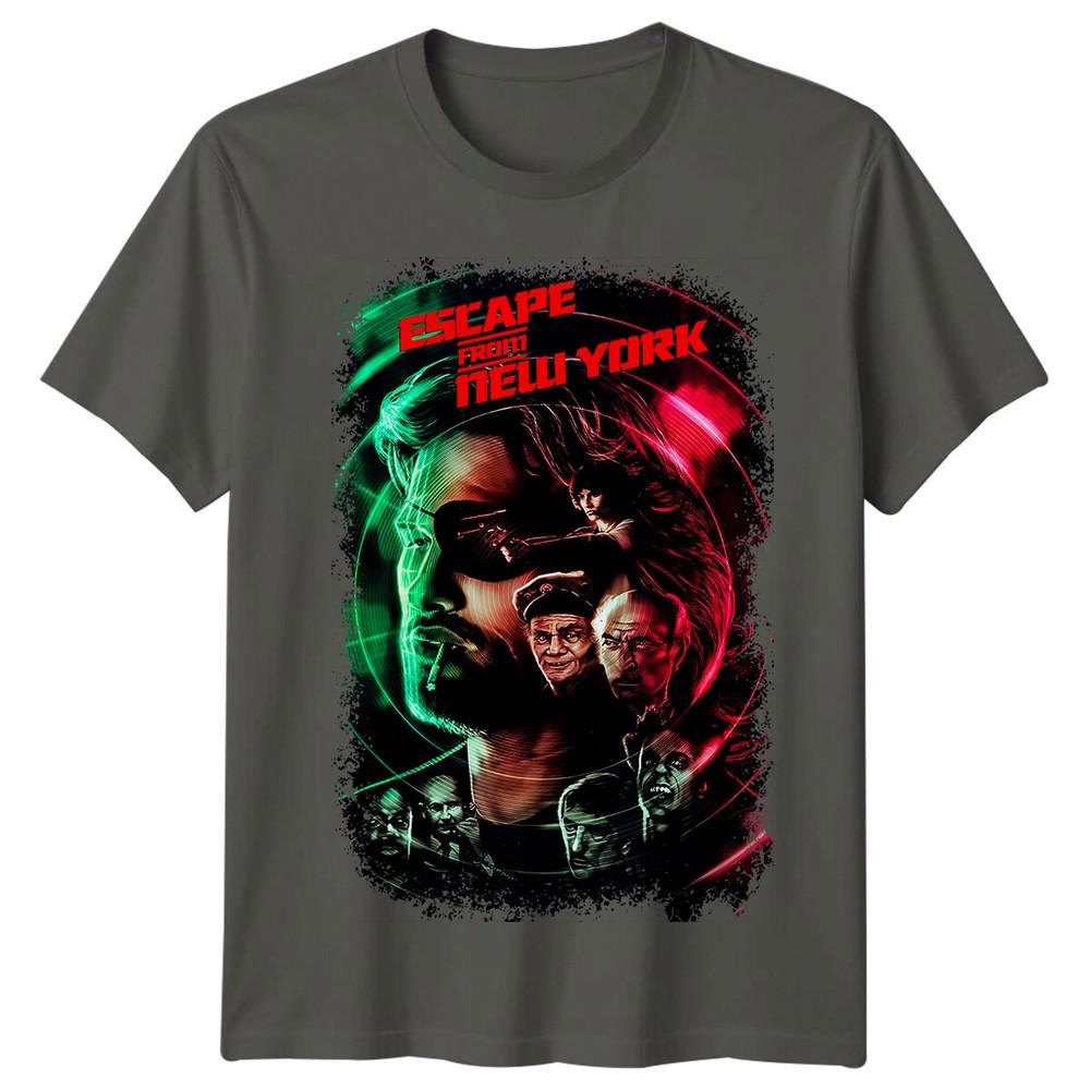 Escape From New York 1981 T-shirt Ispirata al Poster del Film Maglietta Retro Unisex