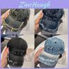 Denim Baseball Cap For Women With Letter Print And Sun Protection For Summer Casual Style