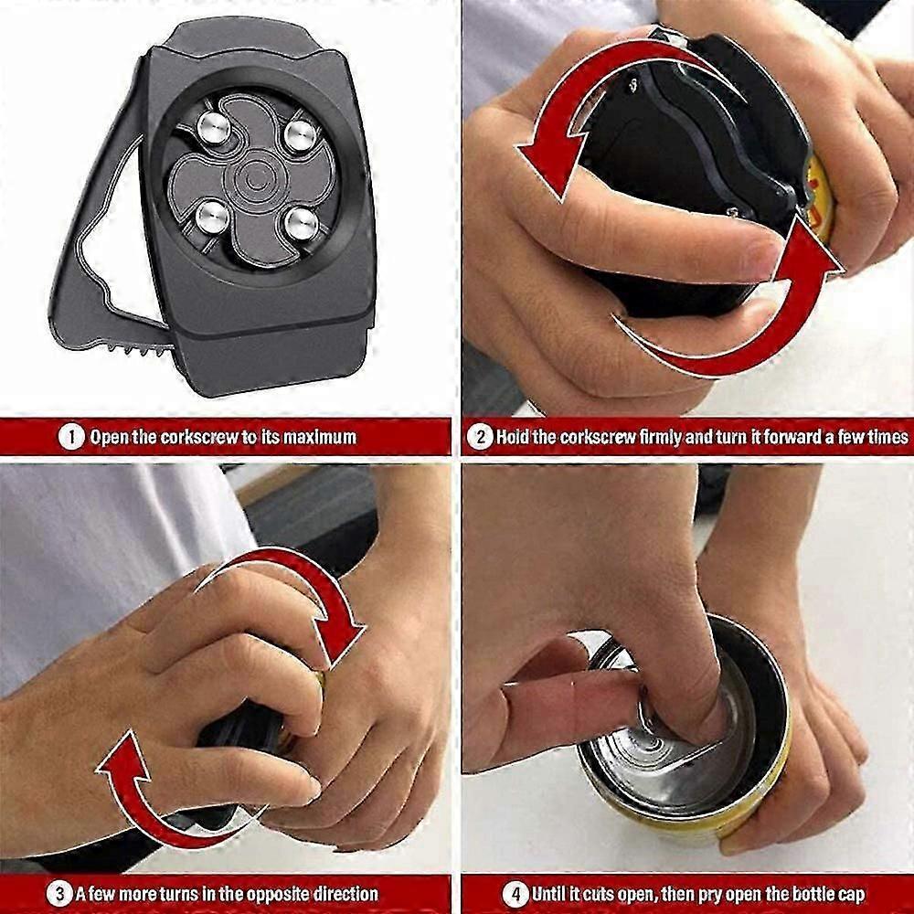 1er-Pack Dosenöffner Tragbar Starter Bier Getränkeöffner (grau)