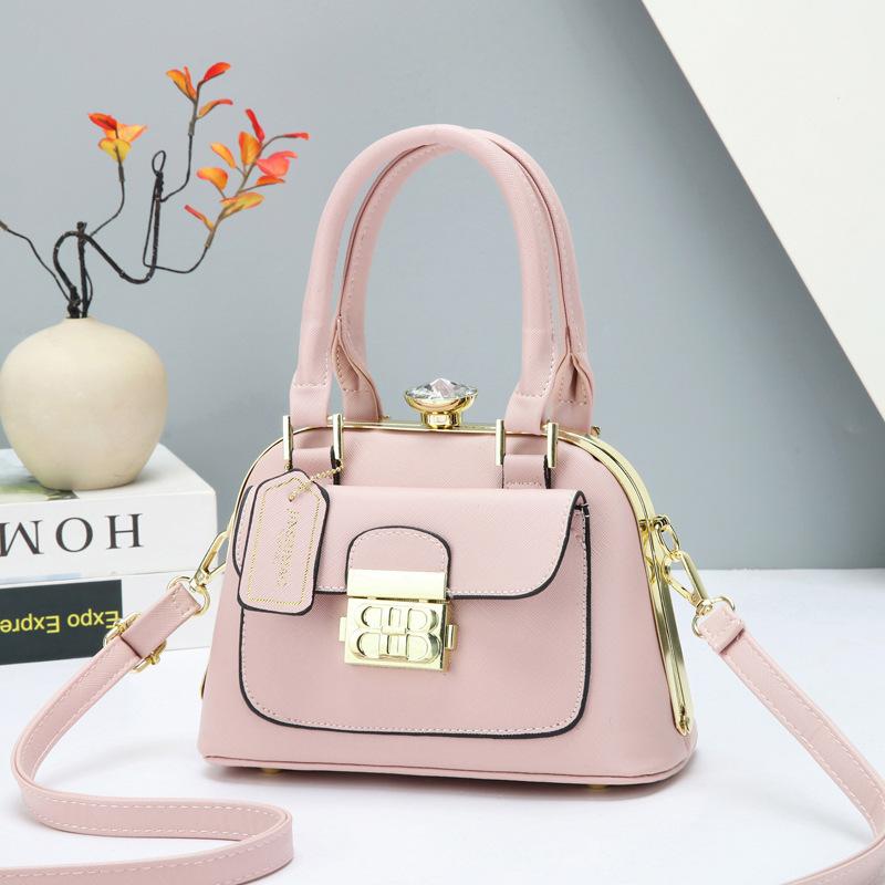 2026 New French Clip Mouth Gold Bag Women's Retro Handbag