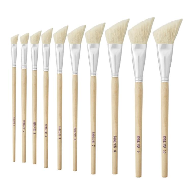Acrylic Paint Brush Mop Brush for Blending, Goat Hair Brush Wood Handle Artist Brush for Acrylic Watercolor Oil Painting