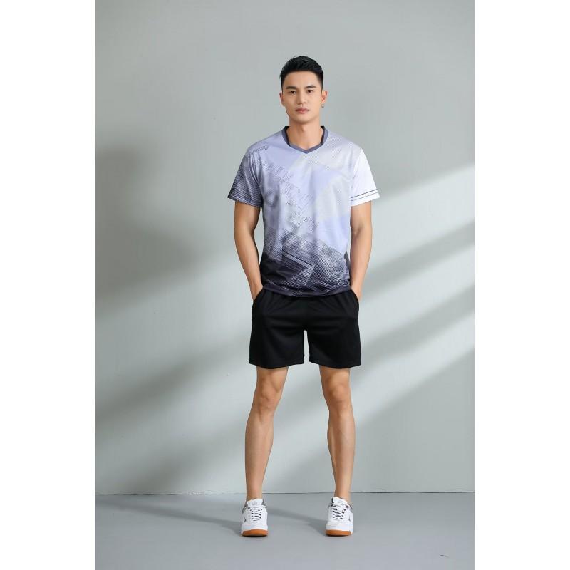 Men Women Badminton Shirts Short Sleeve Breathable Team Training Competition Tops