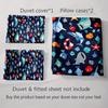 Sea Life Illustrations Bedding Duvet Cover Sets Duvet Covers Pillowcases Gifts (1 * Duvet Cover 2 * Pillowcases, Without Duvet Insert)