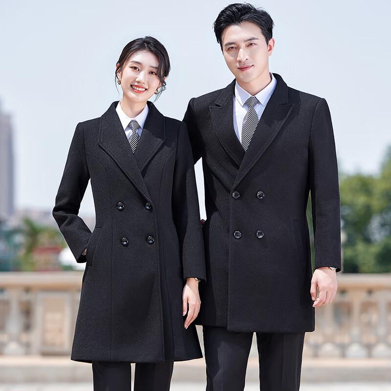 Terman Unisex Mid-length Winter Professional Wool Blend Coat